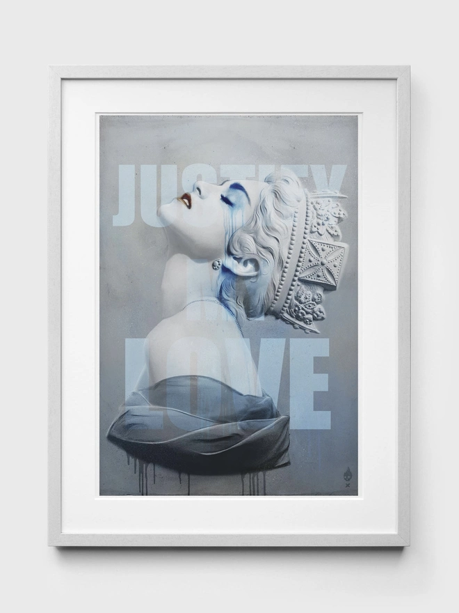 Madonna Justify My Love Art Print - White Frame