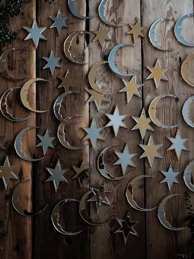 sun and moon christmas dedorations