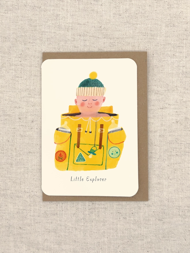 Little Explorer Greetings Card Front