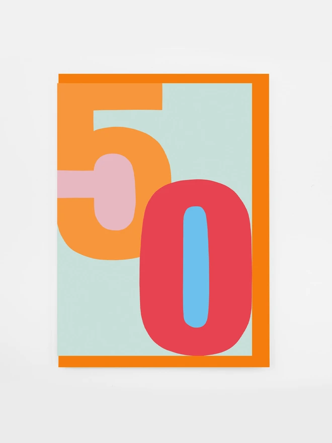 50 fiftieth birthday card