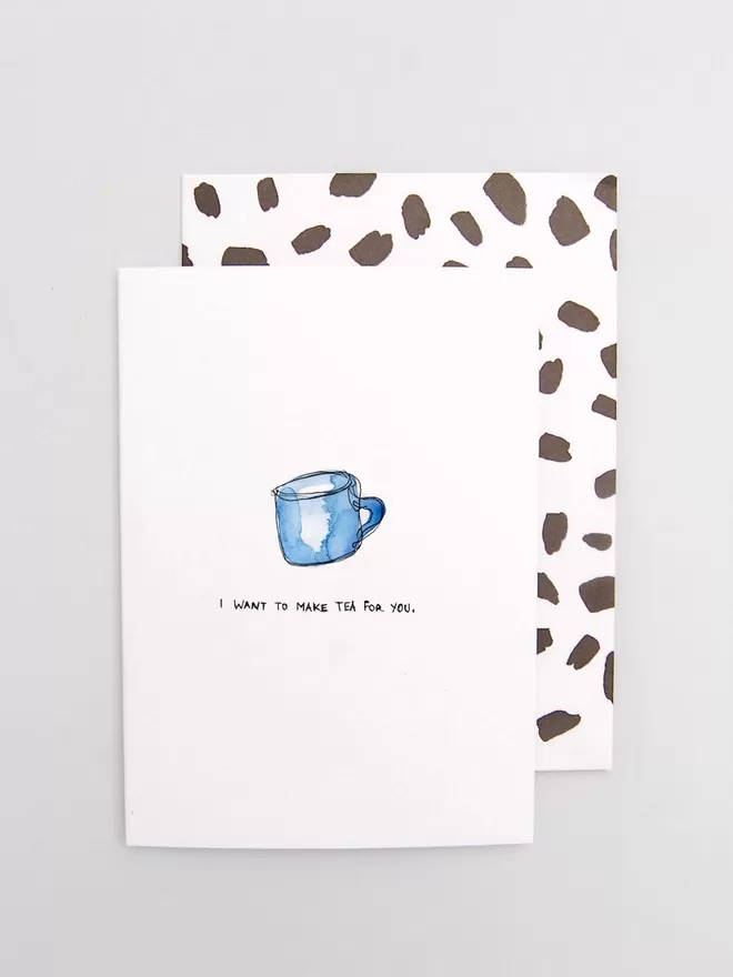 Coffee Tea Time Blank Note Cards Watercolor Note Card Hand Painted Prints  Blank Greeting Cards W/ Envelopes 