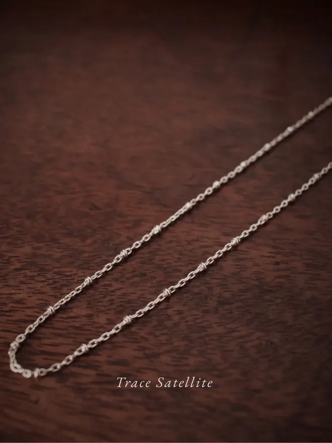 Trace Satellite Necklace Chain ~ Sterling Silver