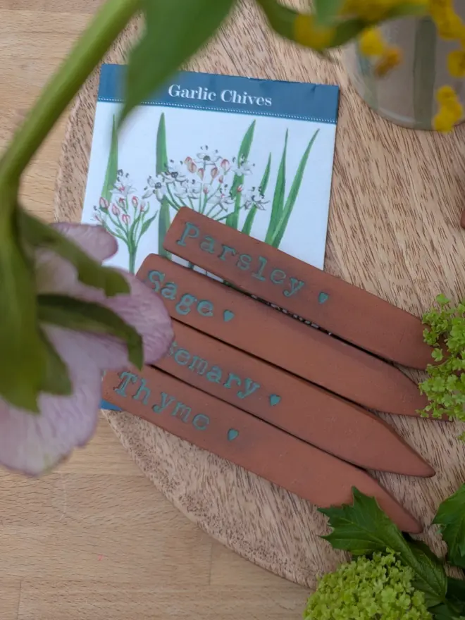 Terracotta herb labels
