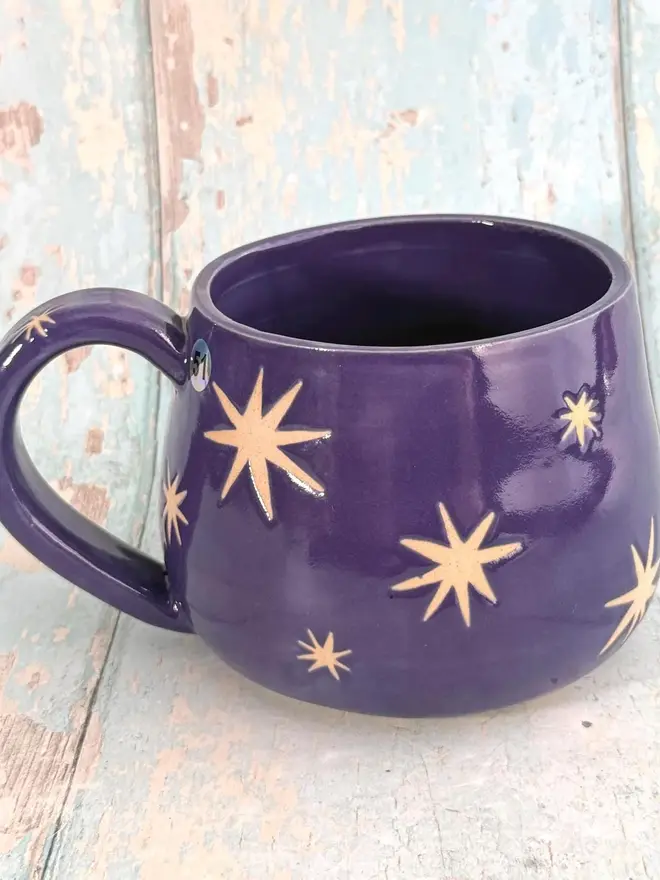purple moon mug