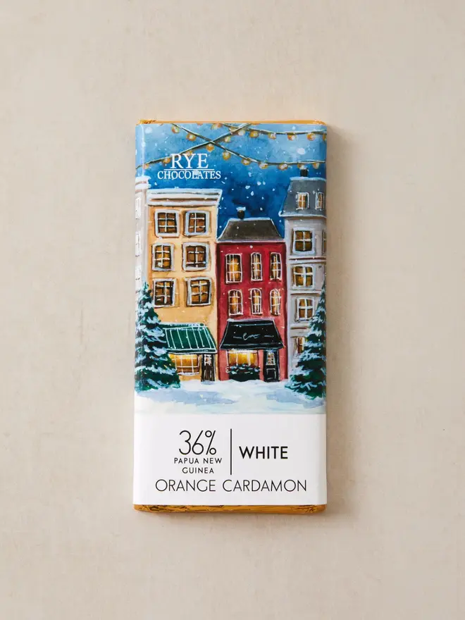Orange Cardamon White Chocolate Bar - 36% Papua New Guinea