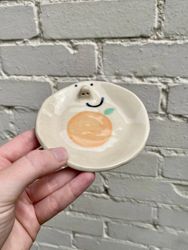 orange trinket tray