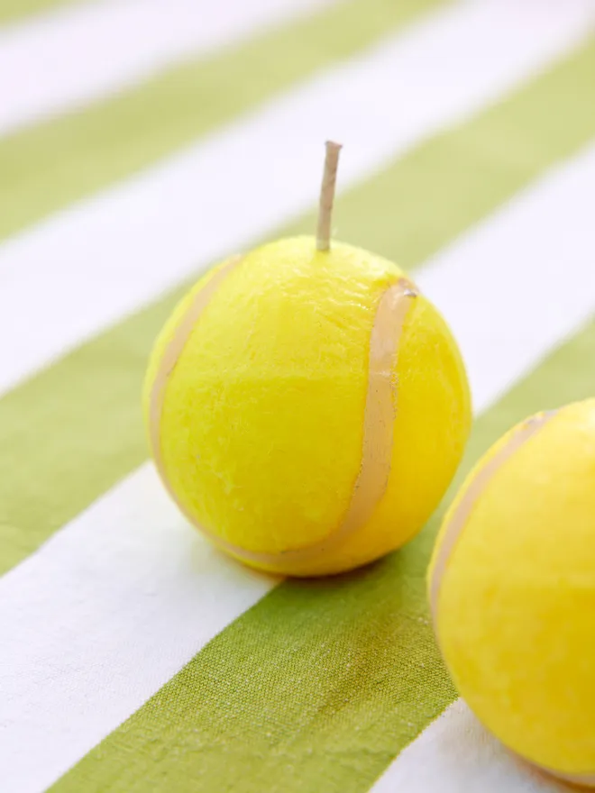 Tennis ball candles