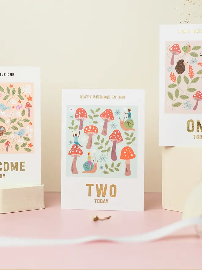 'Happy Birthday To You Two Today' Woodland 2nd Birthday Card