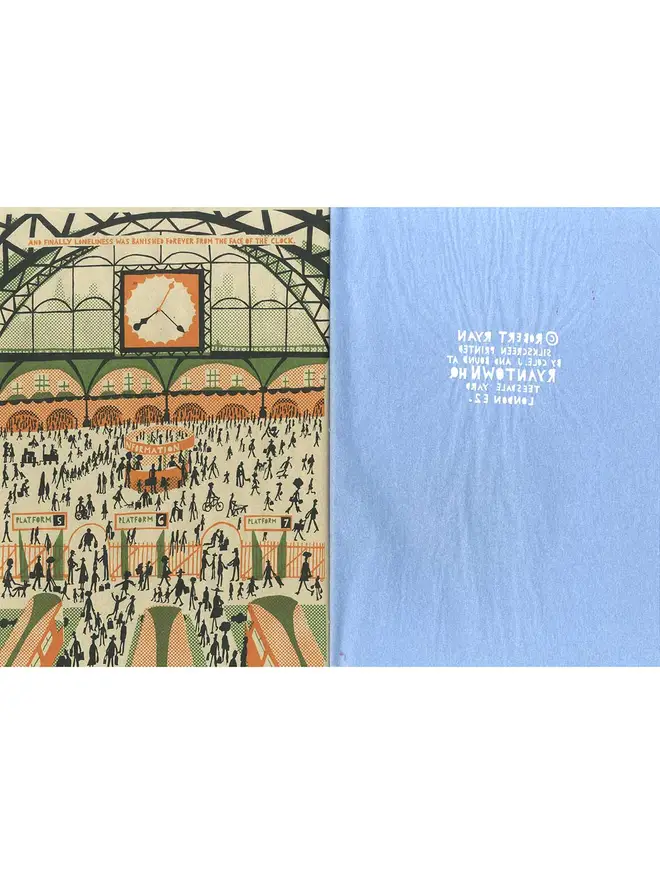 The last two pages of the  Hands of Time Screenprinted Zine