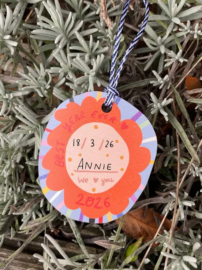 2026 ornament to mark the year Annie joined the gang!