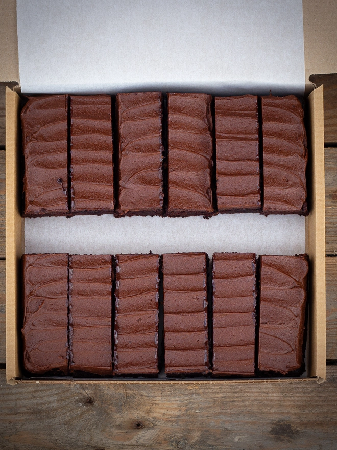 12 slices of Harry's Chocolate Cake.