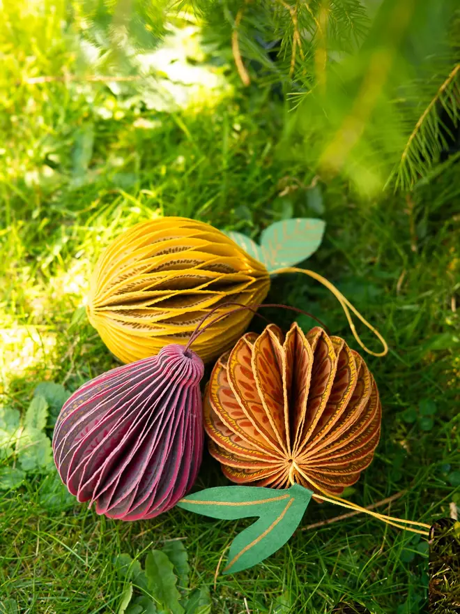 Fig Honeycomb Ornament (Set Of 6)
