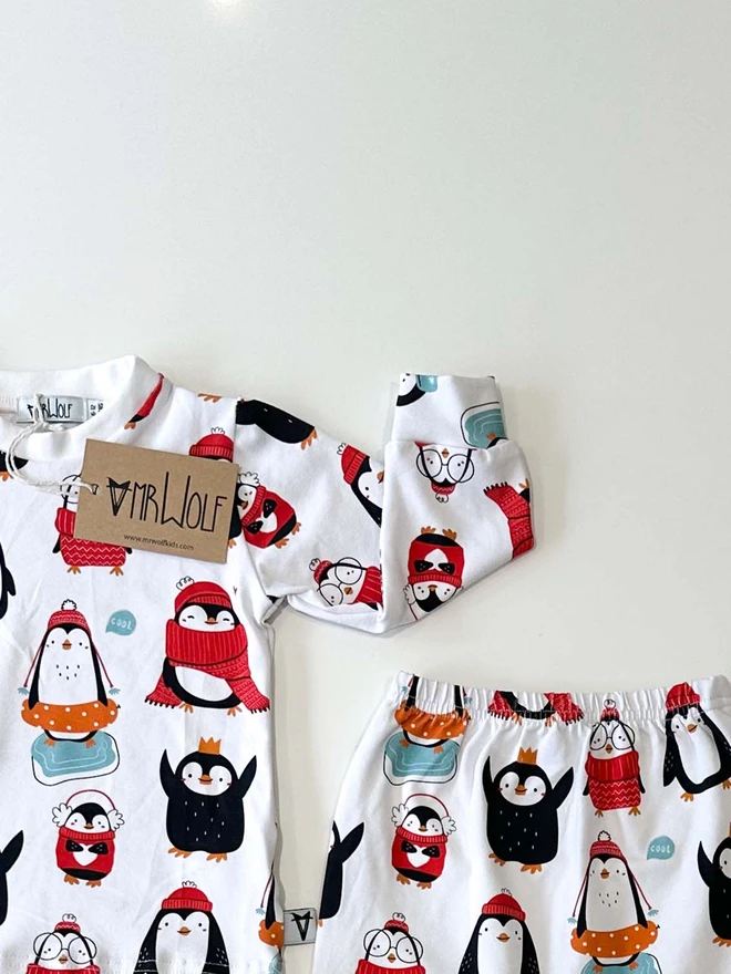 christmas penguins set for baby toddler