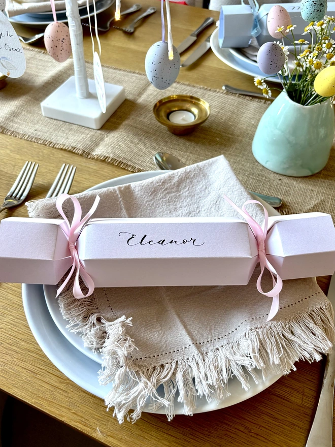 Baby Pink Pastel Easter Cracker