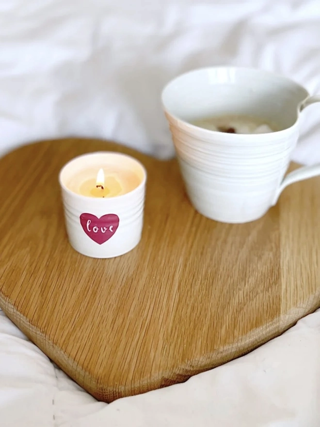 'Love' Heart Soy Candle