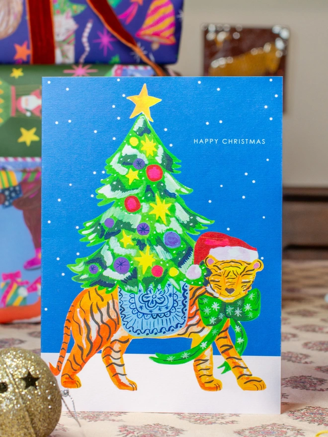 tiger xmas card