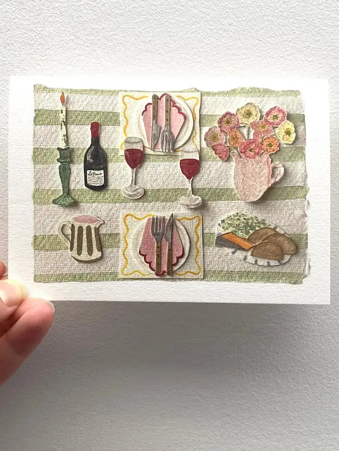 Fine Dining Greetings Card
