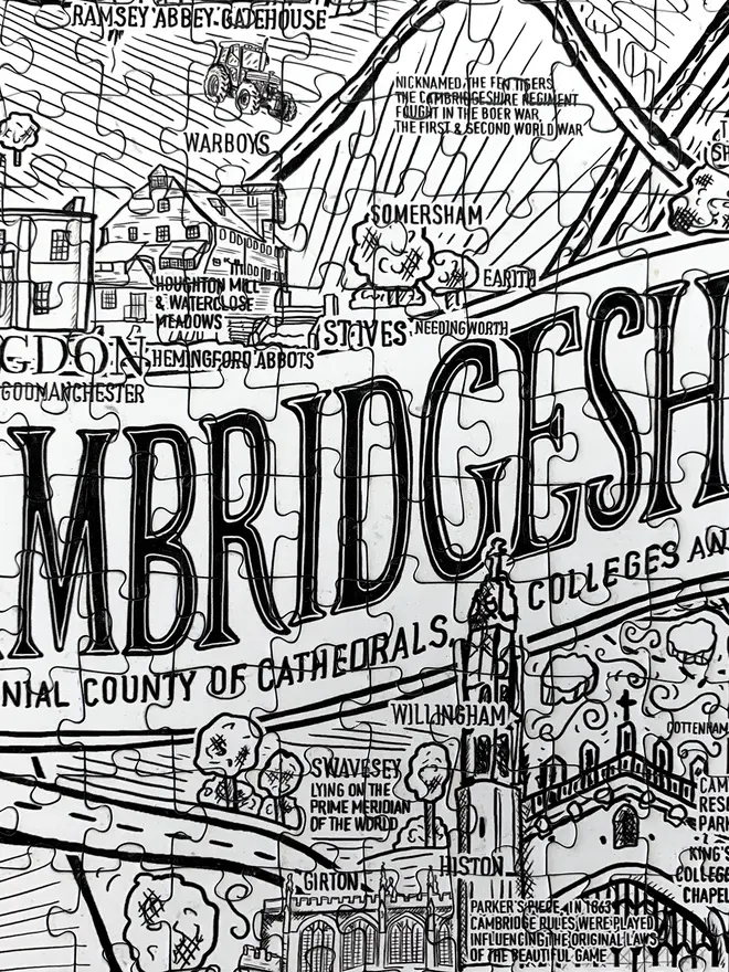 Cambridgeshire 100 piece jigsaw puzzle