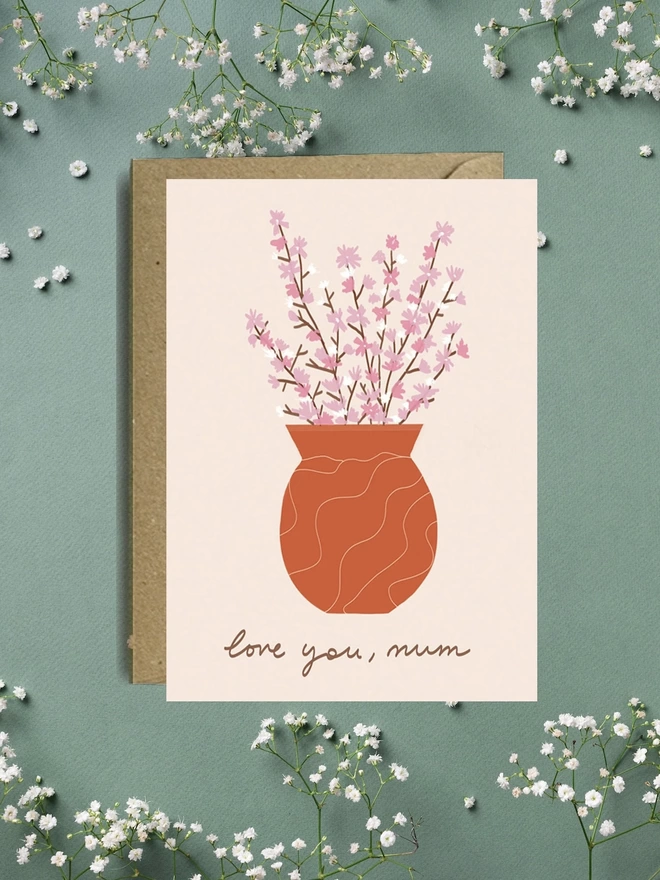 Love You Mum Greetings Card
