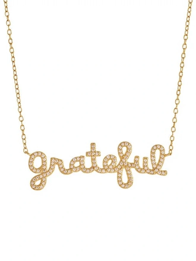 'Grateful' Absolutely Everything Gold Necklace