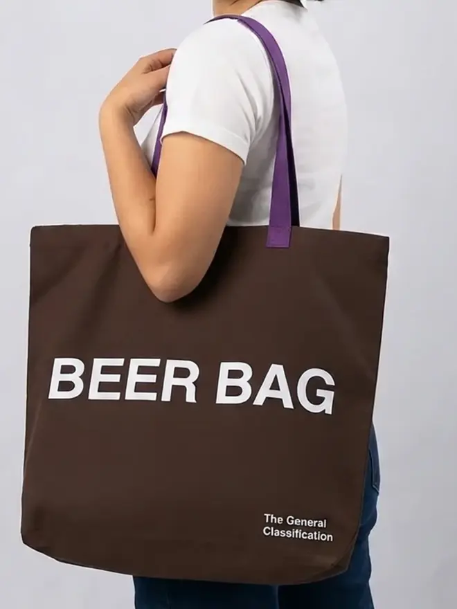 'Beer Bag' Tote Bag, against a white background. 