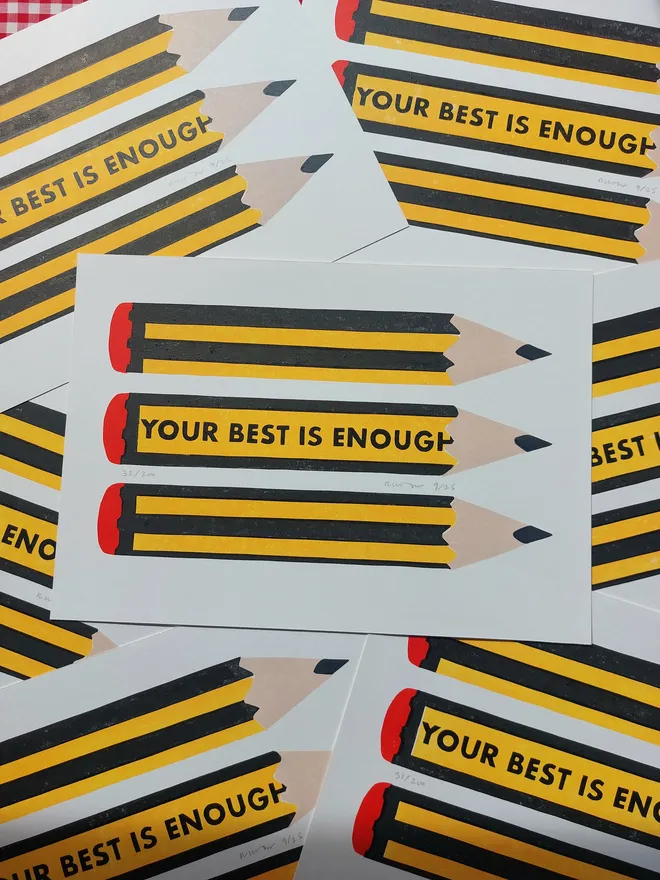 Yellow Pencil Print