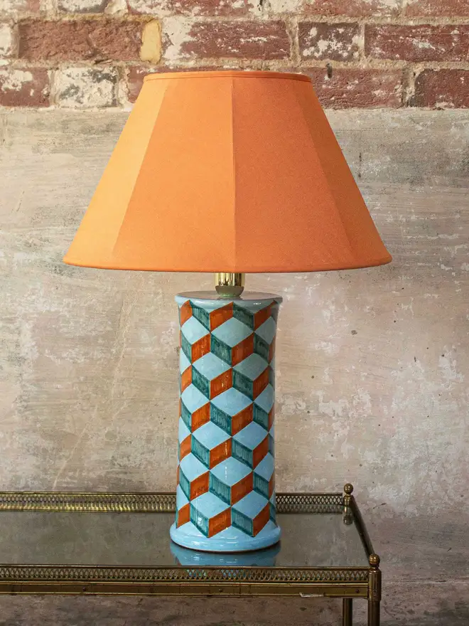 Orange Square Eyed Lamp