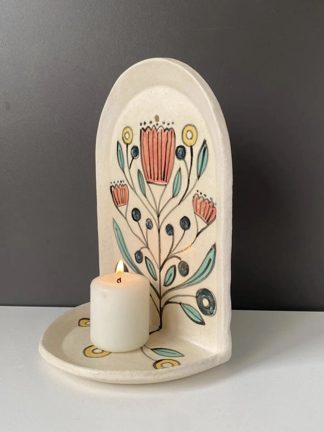 Handmade Flower Candle Holder