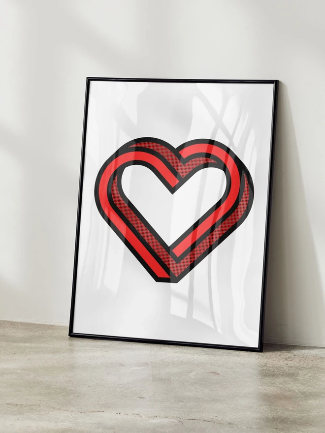 Valentine! A beautiful infinity heart monogram giclée poster print taken from my original Valentine card of the same design. Available in any colourway. Bespoke Personalised options available.