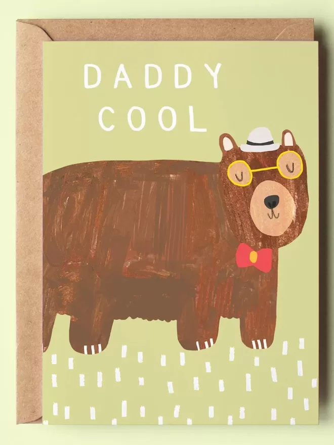 Daddy Cool Bear Card