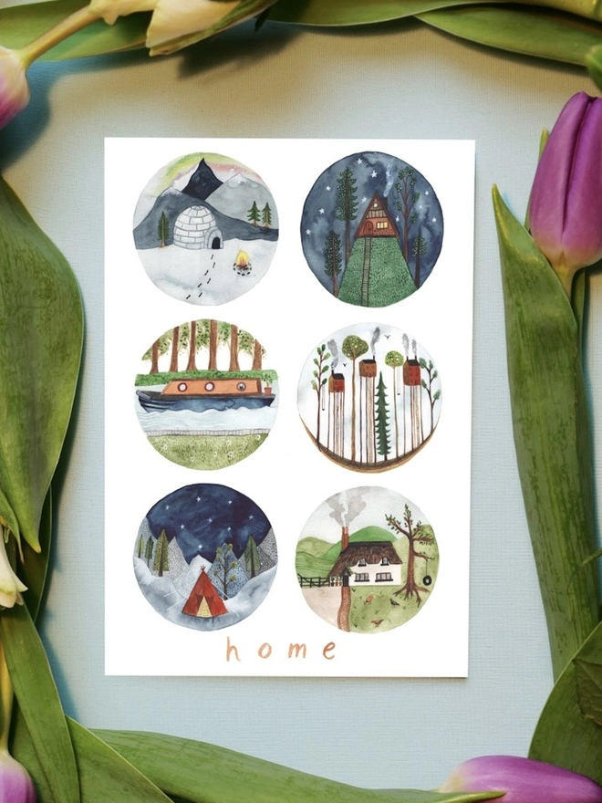 Home – Homes from around the World Greetings Card