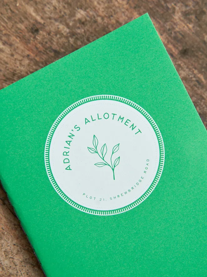 Allotment notes notebook