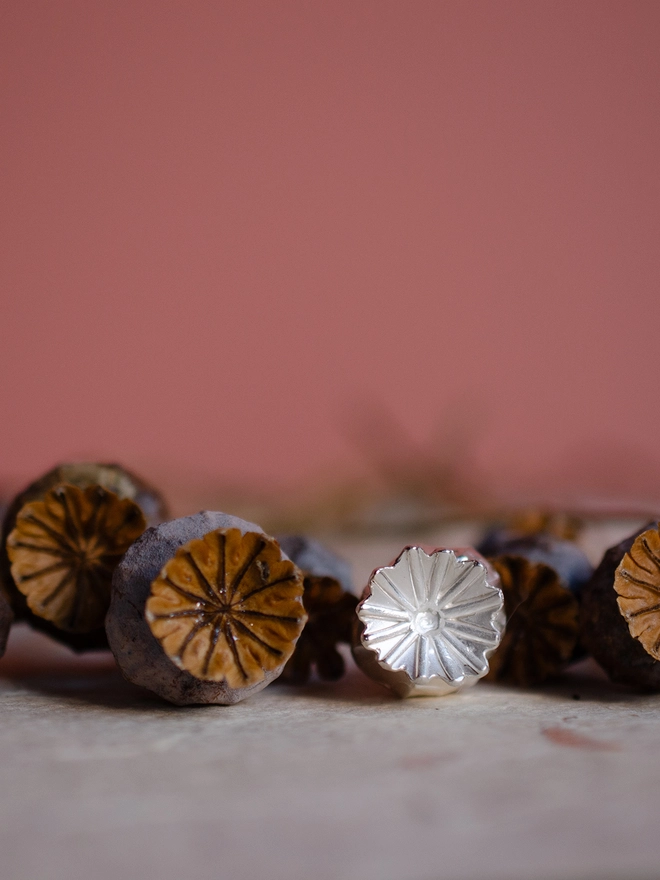Handmade Poppy Seed Head Stem By Ellenlou