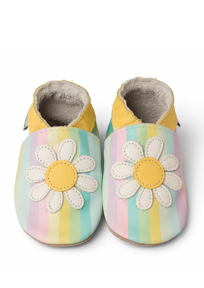 pastel daisy baby shoes