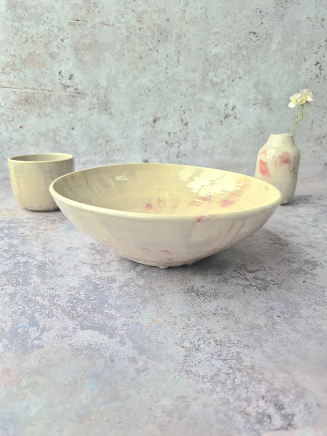 ceramic serving bowl, pottery bowl, fruit bowl, Jenny Hopps pottery, kitchenware, tableware, serveware, house warming gift, unique ceramics, unique pottery, gift for her, handcrafted gift, british pottery