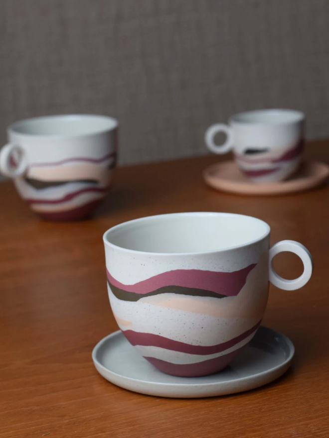 Dune Dreamlands Mug. A selection of mugs in the Dune Dreamlands collection, showing a variety of decoration.