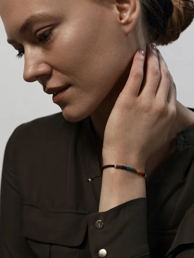 womens bracelet rainbow pride