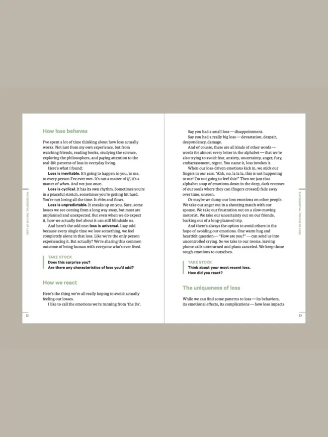 Inside spread of book