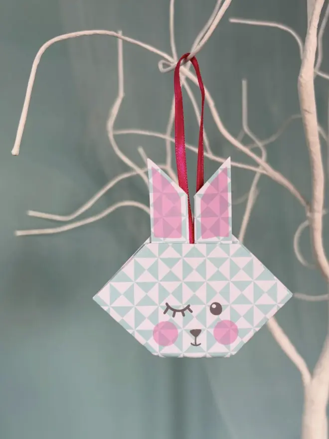 origami bunny decoration