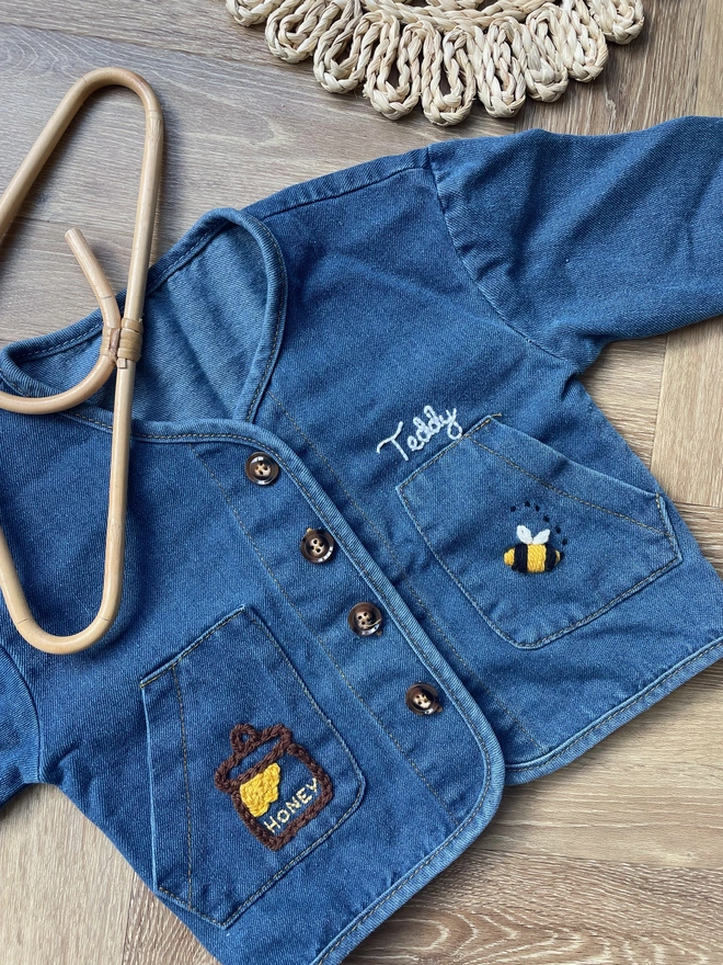 personalised denim jacket kids