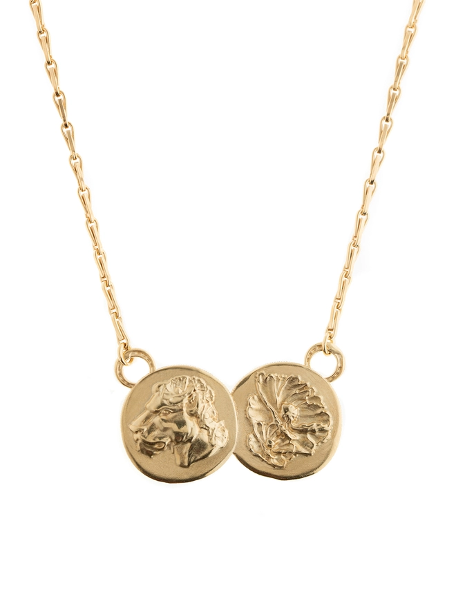 Lioness Double Coin Pendant