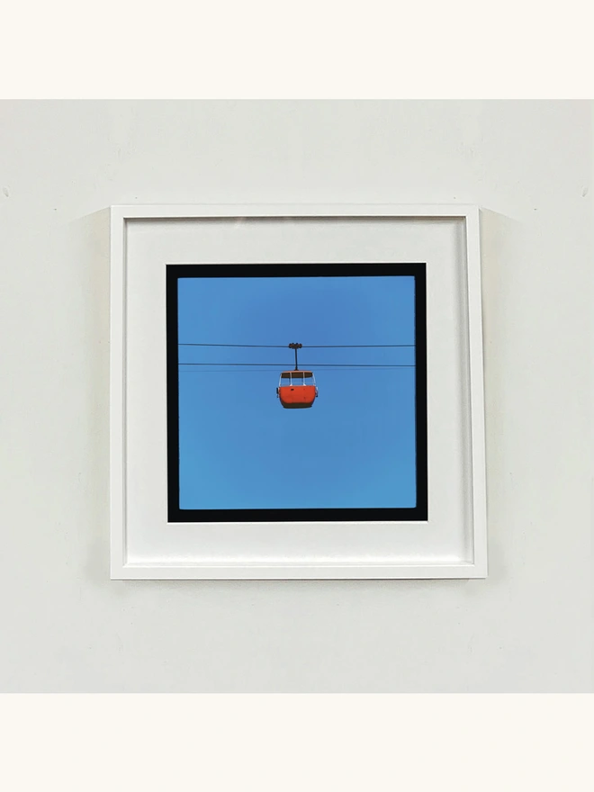 Richard Heeps Cable Car Red Large Framed in White