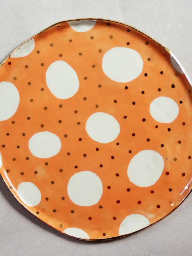 Cosmic Apricot Large Round Serving Platter