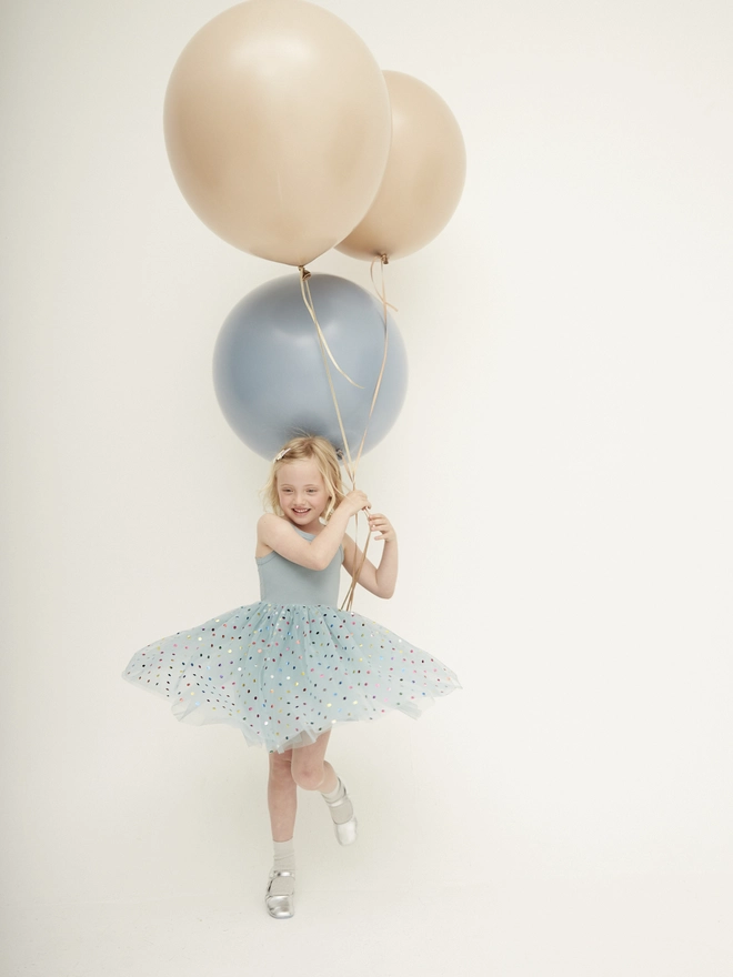 turquoise spot dress girls