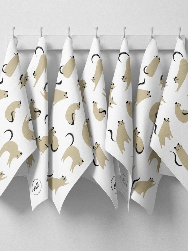 Cute Cat Tea Towel