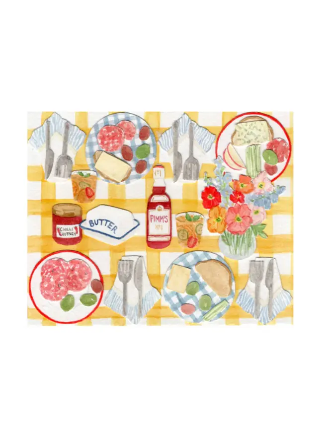 Pimms & Pickings Greetings Card