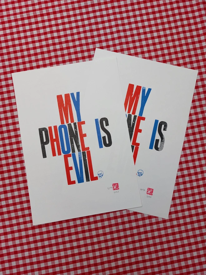 Example of Custom Letterpress Print