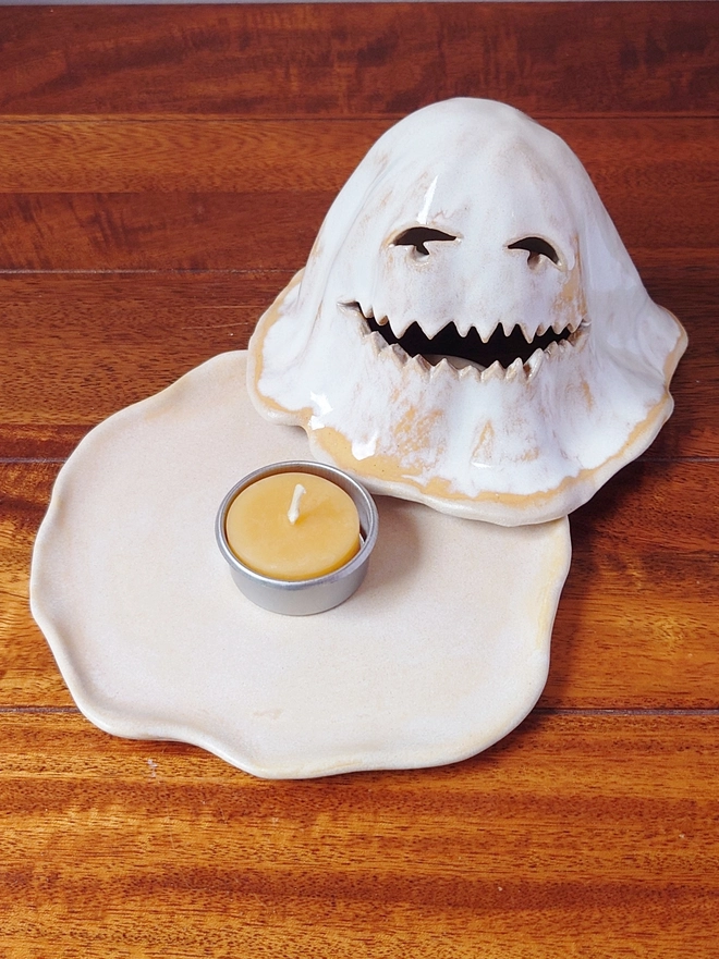 Halloween Ghost Tea Light Candle Lantern