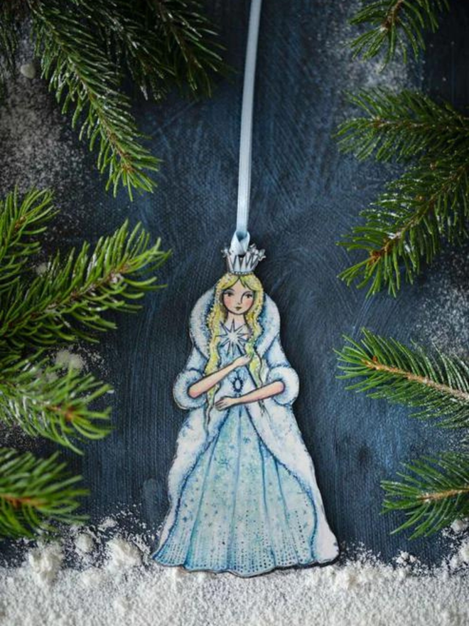 Snow princess hanging decoration