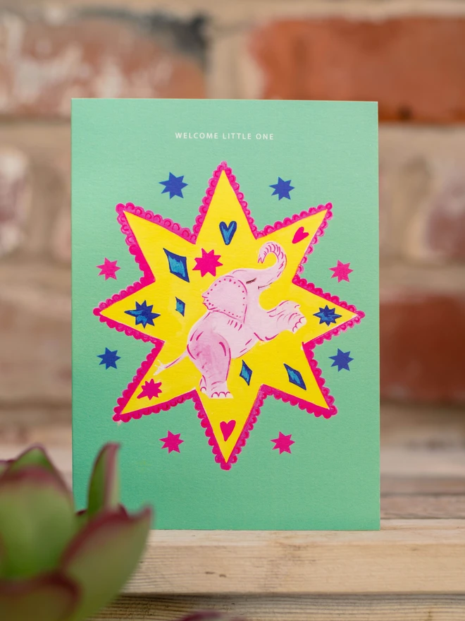 ELEPHANT NEW BABY CARD